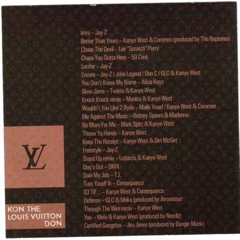 louis vuitton don kanye lyrics|Louis Vuitton don songs.